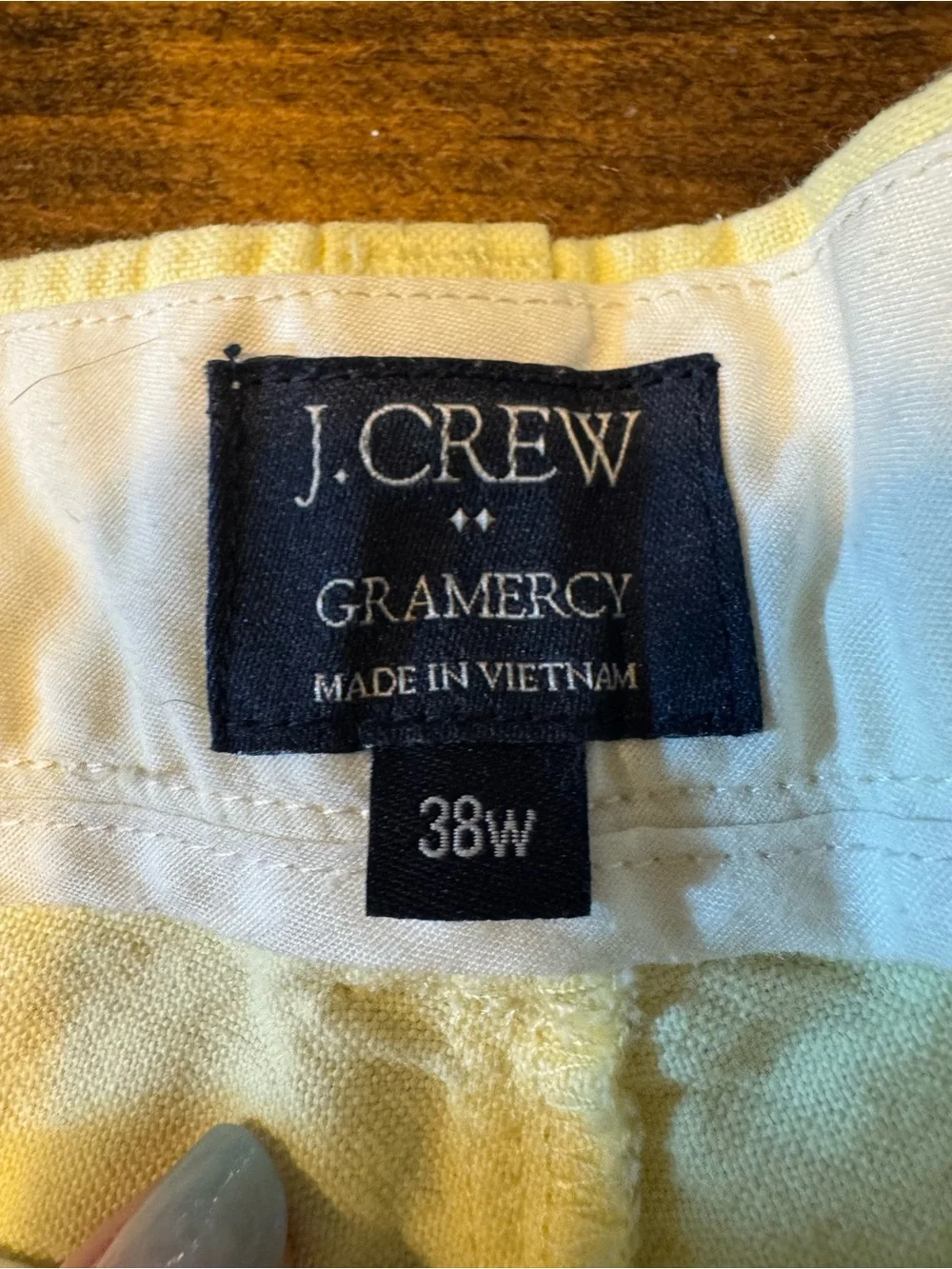 J. Crew Gramercy shorts. Buttery Yellow. Size 38. 9” inseam